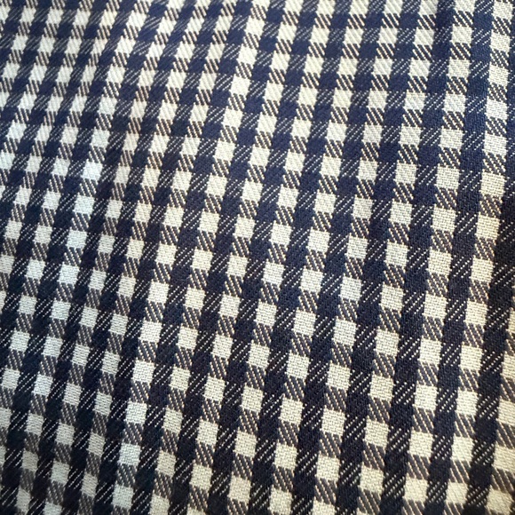 NWOT  HugoBOSS Sharp Fit 15 1/2” Gingham Blue on Blue Print Button Up Long Sleev - Picture 3 of 3